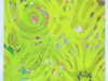 Traces in time, Acryl, Pigmente, Sprühfarbe auf zusammengenähtem Nessel, 220 x 200 cm, 2022