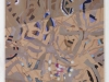 Gesto 2, groß, Acryl, Pigmente, Sprühfarbe auf zusammengenähter Jute und Leinwand, 170 x 130 cm, 2022