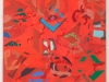 Indian, Acryl, Sprühfarbe auf Nessel, 65 x 70 cm, 2020